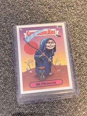 Beth Death Art Print - Purple Blue Graveyard Illustration
